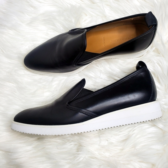 Everlane | Black Leather Street Slip-on Loafers - Picture 7 of 13